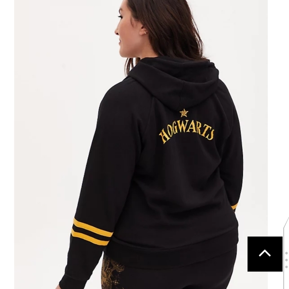 🆕1X HARRY POTTER HOGWARTS BLACK ZIP HOODIE - Picture 4 of 4